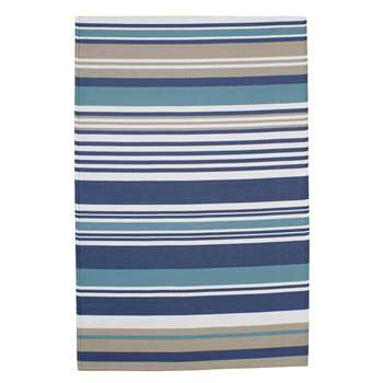ESCALE polypropylene stripe outdoor rug in blue (120 x 180cm)