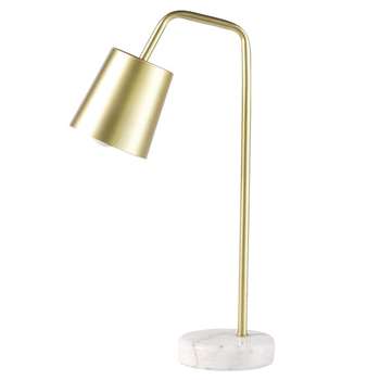 ETHNIC MARKET Gold Metal Desk Lamp (H43 x W10 x D10cm)