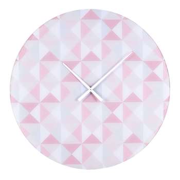 EVA glass clock with printed rose motifs (70 x 70cm)