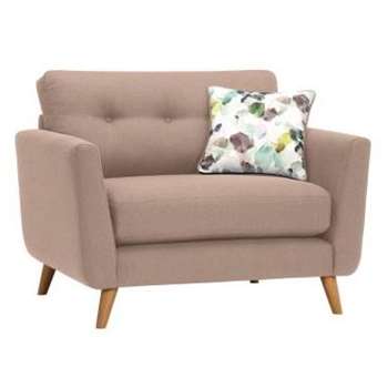 Evie Mink Fabric Loveseat (H90 x W117 x D88cm)