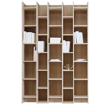 Expand Cabinet Bookcase with Extension in Oak Veneer (Width 130cm)