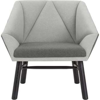 Facet Accent Chair, Marl Grey and Light Grey (74 x 80cm)