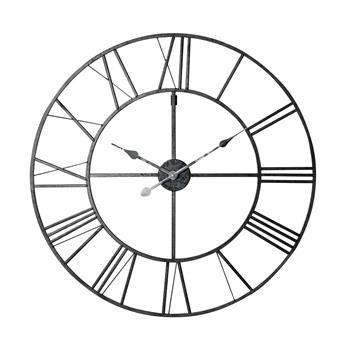 FACTORY metal clock in black (Diameter 80cm)
