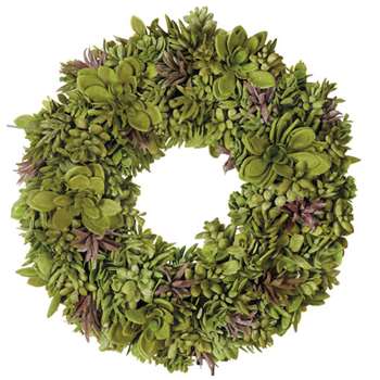 Faux Succulent Wreath - Green (Diameter 44cm)