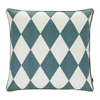 Ferm Living - Large Geometry Cushion - 50x50cm - Petrol