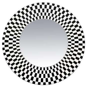 Fornasetti - Egocentrismo Convex Mirror - Round - Black/White (Diameter 50cm)