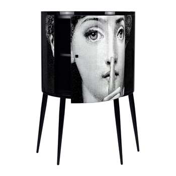 Fornasetti - Silenzio Console Table - Black/White (H97 x W65 x D32cm)