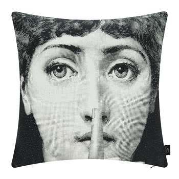Fornasetti - Tema e Variazioni Reversible Cushion - Silenzio (H40 x W40cm)