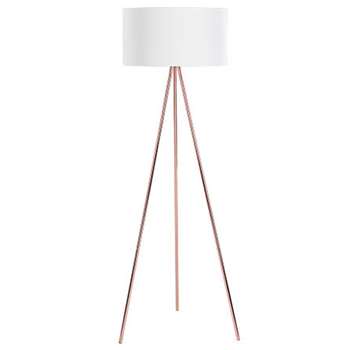 Frances Tripod Floor Lamp, Copper (H162 x W59 x D59cm)