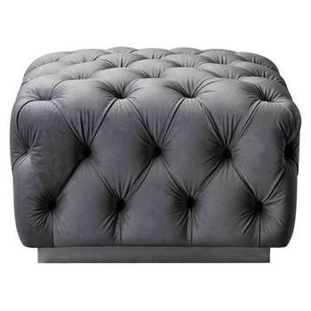 Frankfurt Footstool – Dove Grey (H48 x W67 x D67cm)