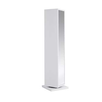 Freestanding rotating storage mirror white (180 x 35cm)