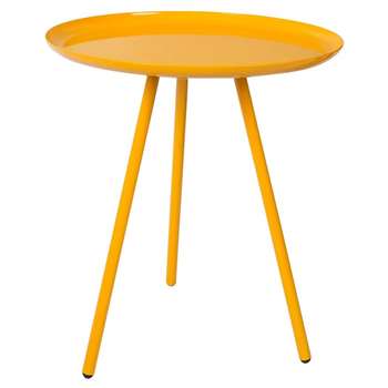 Frost Round Side Table in Tangerine (H45 x W39 x D39cm)