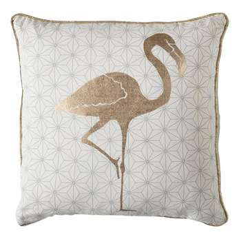 Gallery Golden Geo Flamingo Cushion (H45 x W45cm)