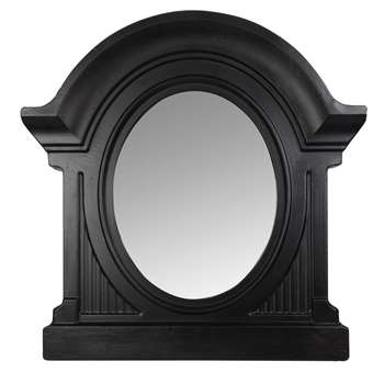 GASTON Black Metal Trumeau Mirror (H80 x W82 x D10cm)
