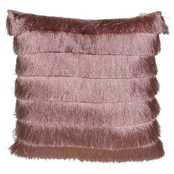 Gatsby Pink Fringed Cushion (H43 x W43cm)