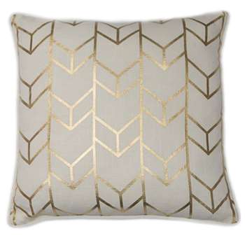 Geometric Chevron Metallic Cushion (H45 x W45cm)