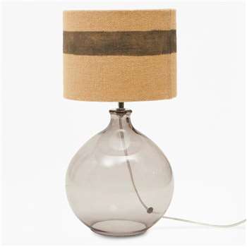 Glass Bubble Lamp - Charcoal Grey (H43 x W22 x D22cm)