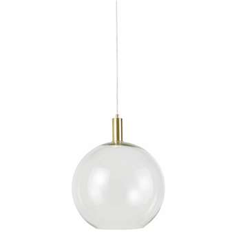 GLASS Glass and Gold Metal Sphere Pendant (H40 x W40 x D40cm)