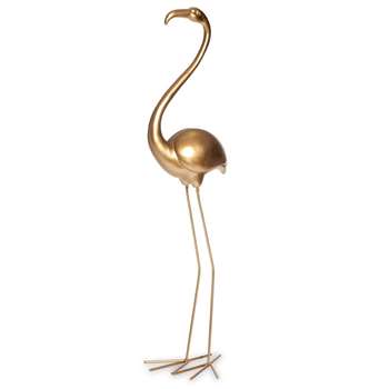 GOLD FLAMINGO gold metal pink flamingo ornament (Height 100cm)