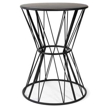 GRAFIK - Black Metal End Table (H45 x W33 x D33cm)