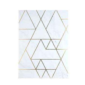 GRAPHIC CHIC White and Gold Marble-Effect Graphic Artwork (H111 x W80cm)