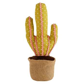 Green and Pink Cactus Door Wedge (H41 x W16 x D13cm)