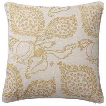 Grenadine Cushion Cover, Large - Gold/Natural
