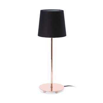 Greve Table Lamp, Copper & Black With Black Cord 41.5 x 22cm