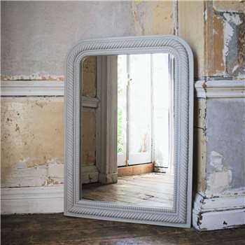 Grey Curved Rope Edge Mirror (H106 x W75cm)