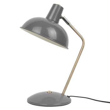 Grey Hood Table Lamp (H37.5 x W25 x D19.5cm)