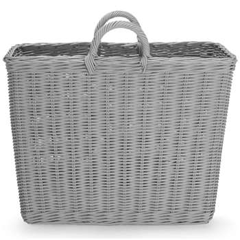 Grey Rattan Magazine File (H38 x W40 x D25cm)