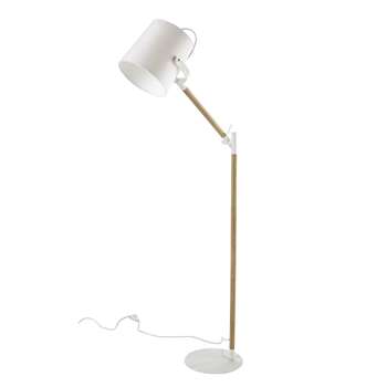 GROENLAND metal and cotton floor lamp in white (154 x 28cm)