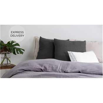 Grove 100% Cotton Cushion, Charcoal (H50 x W50cm)