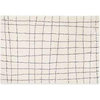 Gunter Pile Rug, Large, Ecru & Midnight Blue (H120 x W170cm)