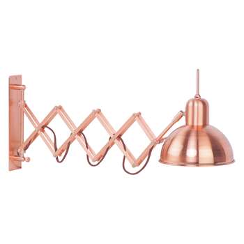 Habitat Aberdeen Copper Metal Wall Light (27 x 85cm)