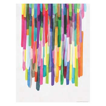 Habitat Colourful Stripes 4 cm Print By Mareike Bohmer (80 x 60cm)