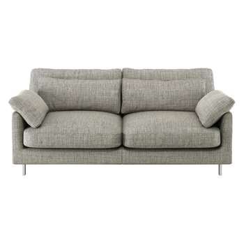 Habitat Cuscino Black And White Textured Fabric 2 Seater Sofa (79 x 170cm)