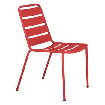 Habitat Darwin Red Stackable Metal Garden Chair (H83 x W47 x D50cm)