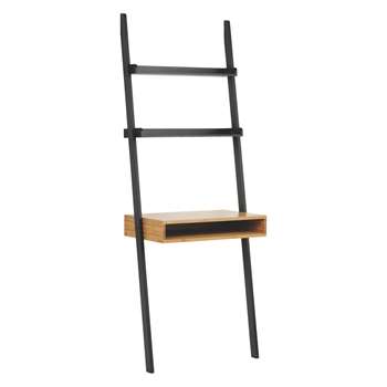 Habitat Drew Bamboo And Black Lacquer Ladder Desk (189 x 70cm)
