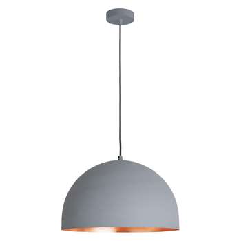 Habitat East Grey And Copper Metal Ceiling Light (H120 x W40 x D40cm)