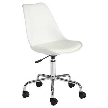 Habitat Ginnie Office Chair - White (H86-96 x W53.5 x D48.5cm)