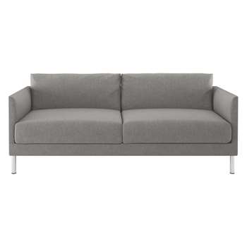 Habitat Hyde Grey Fabric 3 Seater Sofa, Metal Legs (72 x 190cm)