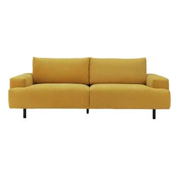 Habitat Julien 2 Seater Fabric Sofa - Yellow (H83 x W180 x D97cm)