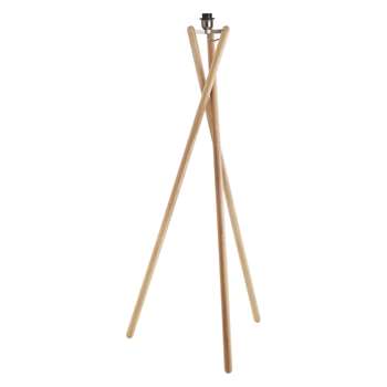Habitat Lansbury Ash Wooden Tripod Floor Lamp Base (125 x 50cm)