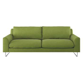 Habitat Lyle Green Wool 3 Seater Sofa (79 x 200cm)