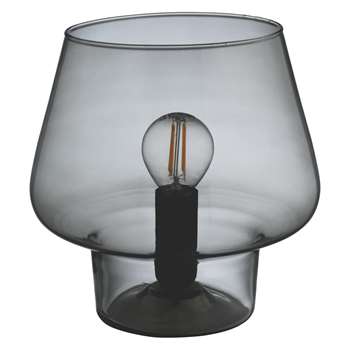 Habitat Lyss Smoked Glass Table Lamp (Width 19cm)