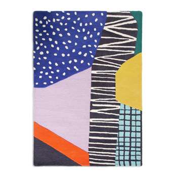 Habitat Optimist Tufted Wool Rug - Multicoloured (H120 x W170cm)