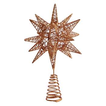 Habitat Polaris Bronze Star Christmas Tree Topper (H30 x W19 x D19cm)