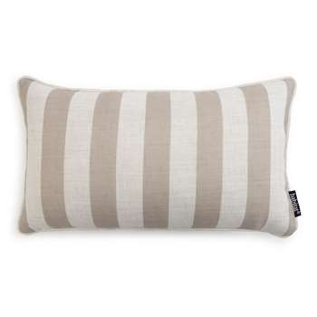 Habitat Striped Cushion - Coffee Cream (H30 x W50cm)
