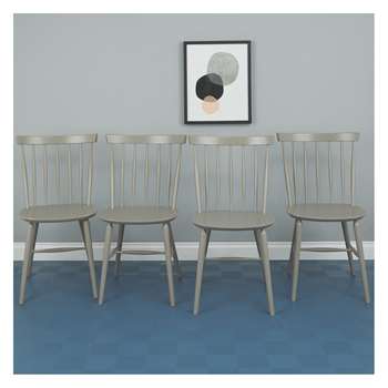 Habitat Talia Set Of 4 Grey Dining Chairs (83.5 x 48cm)